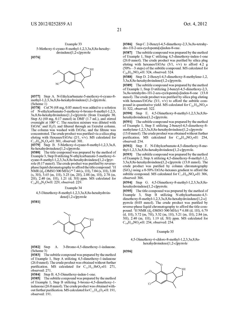 Tricyclic Indeno-Pyrrole Derivatives as Serotonin Receptor Modulators - diagram, schematic, and image 22