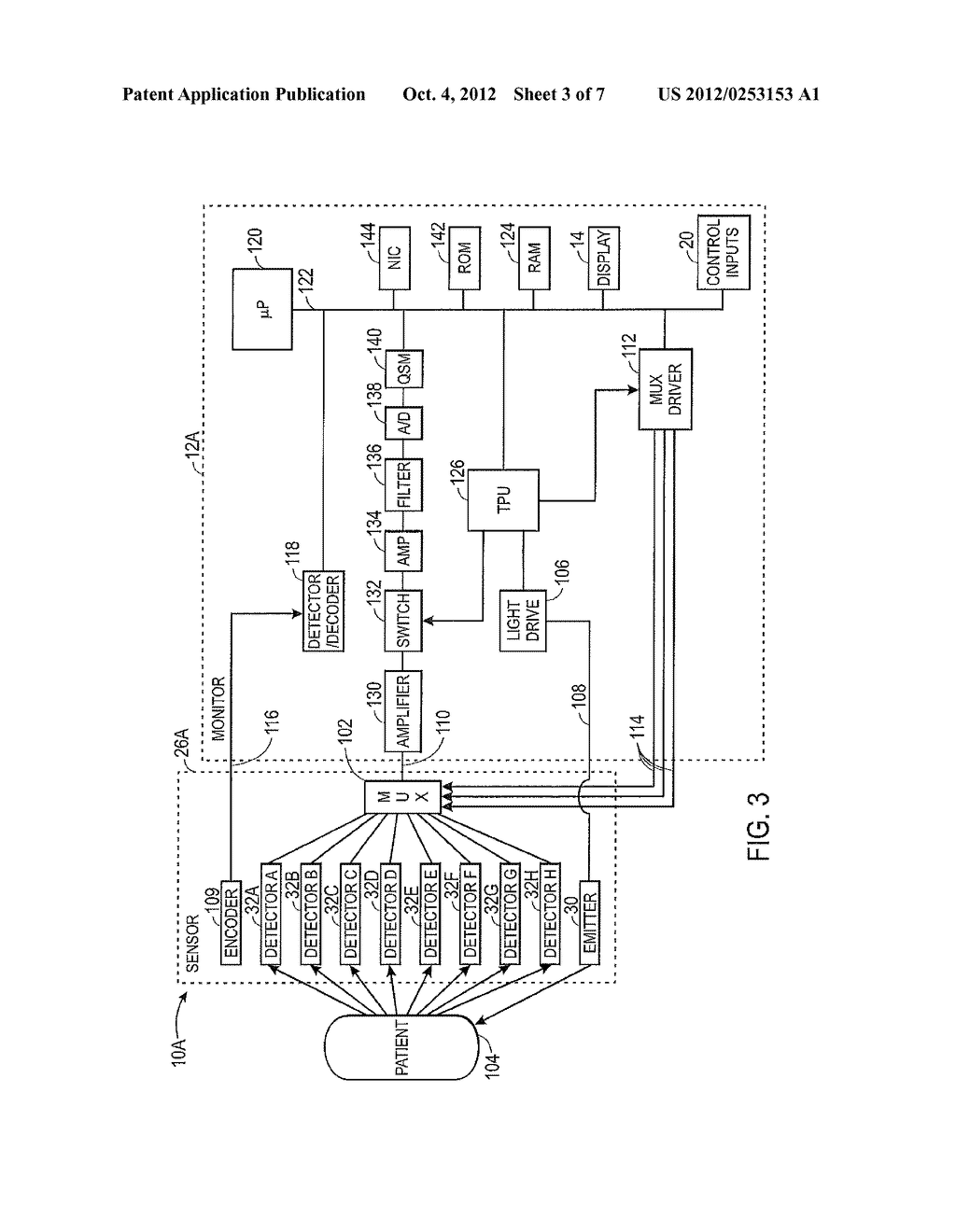 MULTIPLEXED PHOTODETECTOR ARRAY FOR OPTICAL MEDICAL SENSORS - diagram, schematic, and image 04