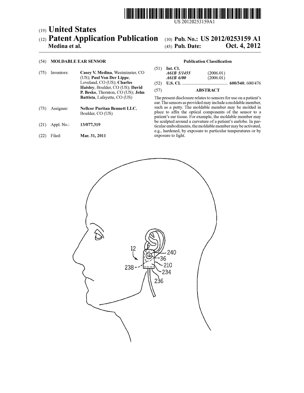 MOLDABLE EAR SENSOR - diagram, schematic, and image 01