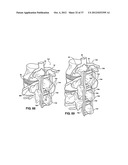 TWO PIECE SPINAL JACK INCORPORATING VARYING MECHANICAL AND FLUIDIC LIFT     MECHANISMS FOR ESTABLISHING A DESIRED SPACING BETWEEN SUCCEEDING     VERTEBRAE diagram and image