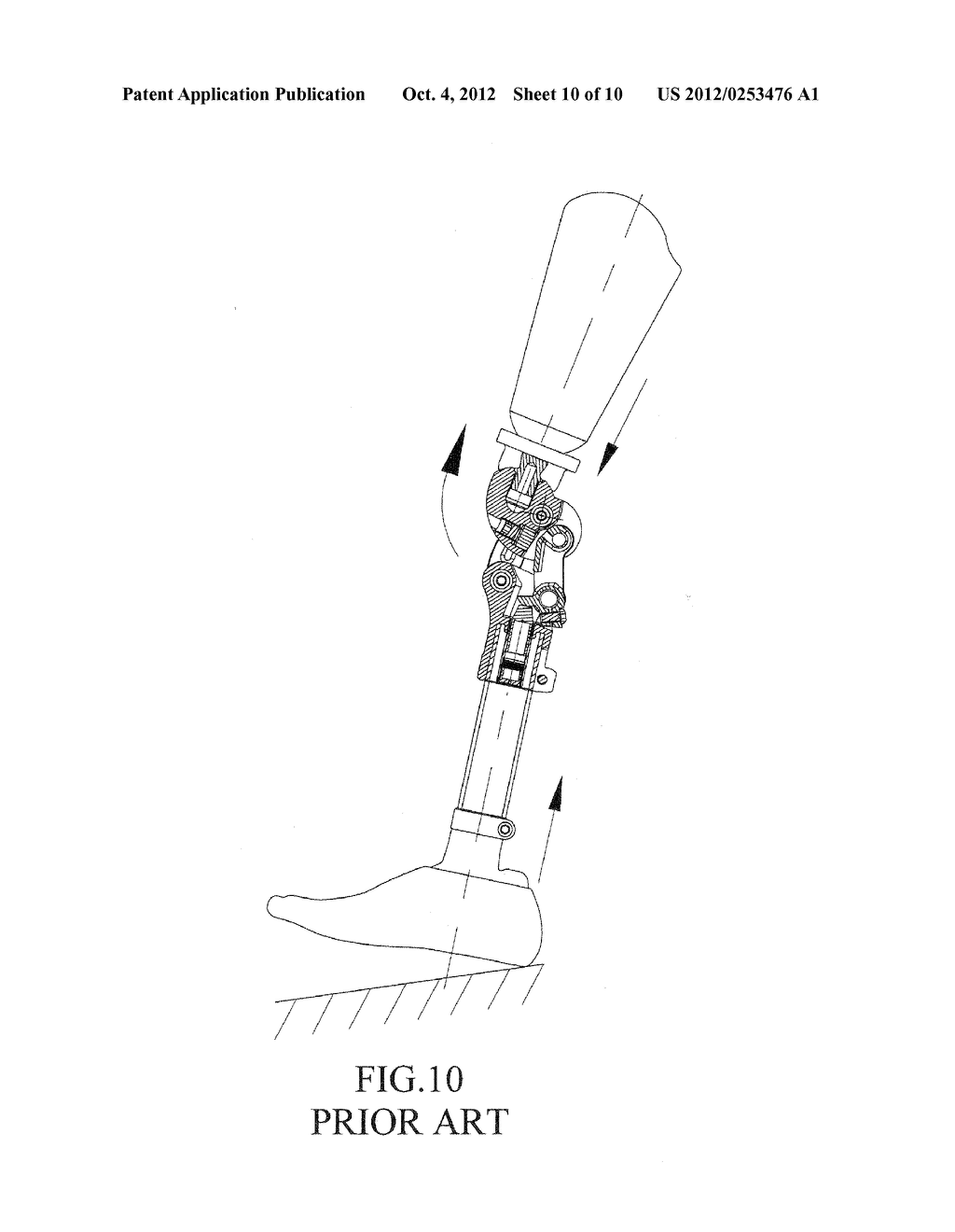 FOUR-BAR-LINKAGE BRAKE-INCLUDED KNEE JOINT - diagram, schematic, and image 11