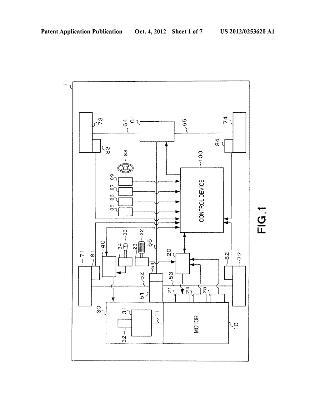 CONTROL DEVICE FOR CONTROLLING DRIVE FORCE THAT OPERATES ON VEHICLE - diagram, schematic, and image 02