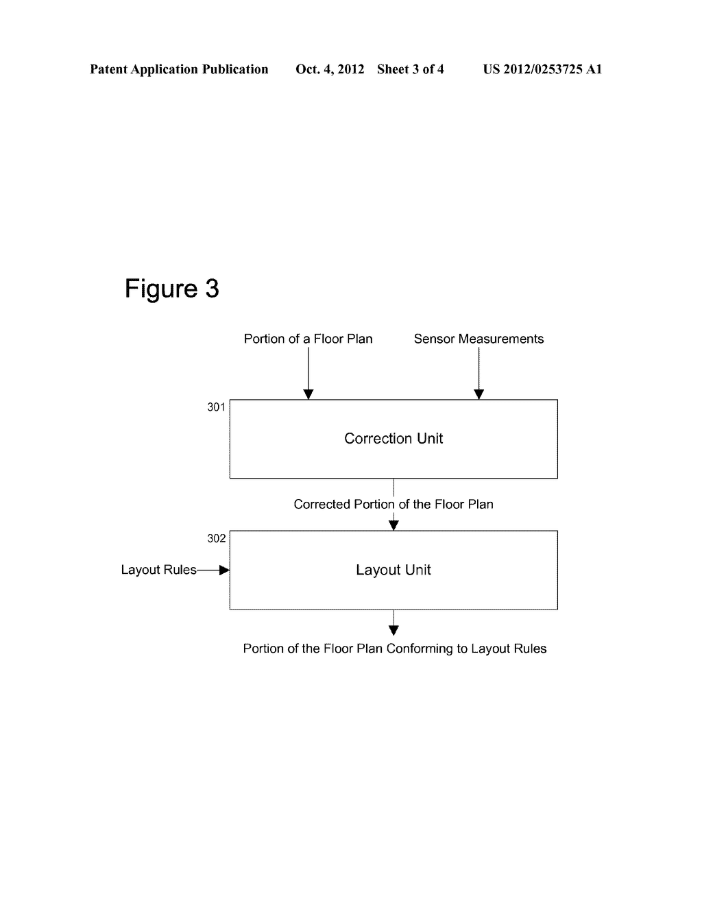 Apparatus, tool, and method for modifying a portion of a floor plan based     on measurements made by one or more sensors - diagram, schematic, and image 04