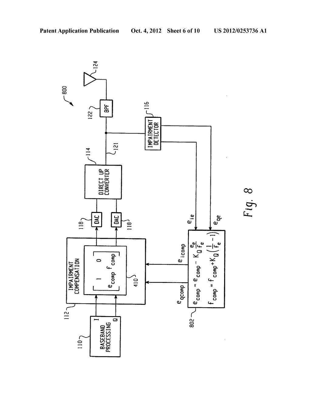 FEEDBACK COMPENSATION DETECTOR FOR A DIRECT CONVERSION TRANSMITTER - diagram, schematic, and image 07