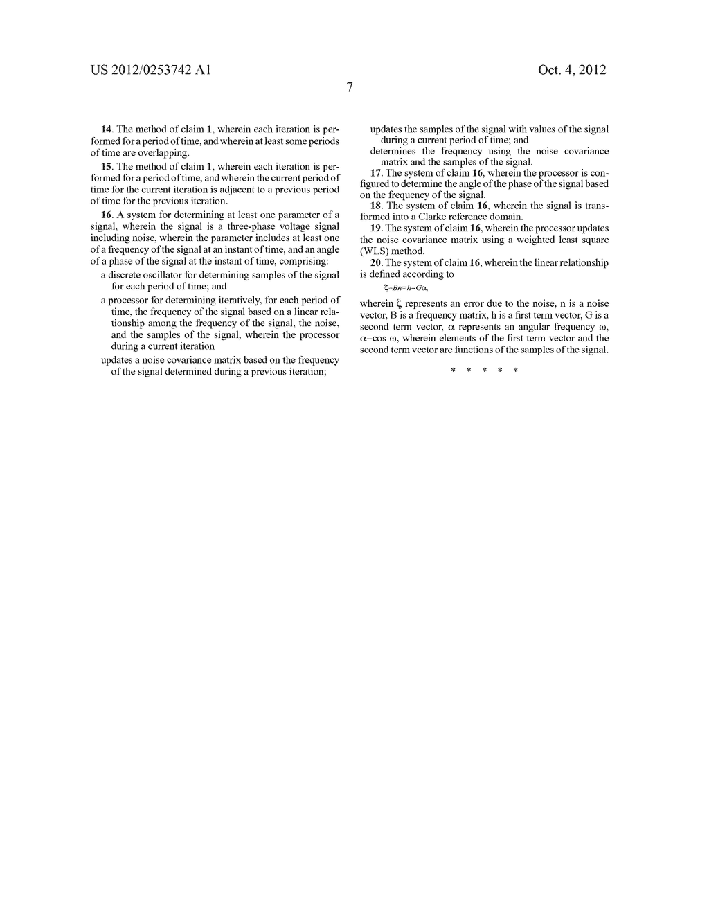 Method and System for Determining Parameters of Sinusoidal Signals - diagram, schematic, and image 14