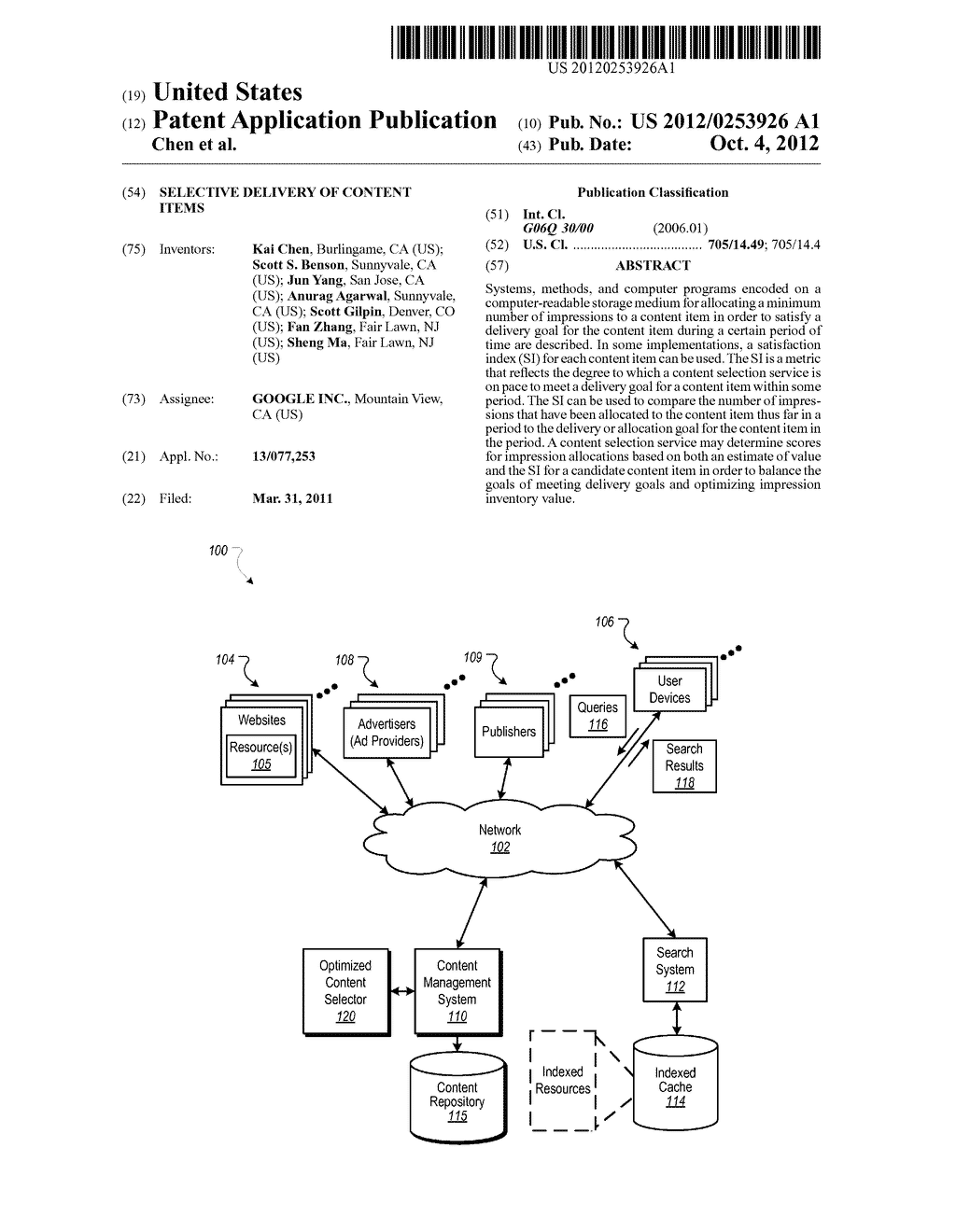 SELECTIVE DELIVERY OF CONTENT ITEMS - diagram, schematic, and image 01