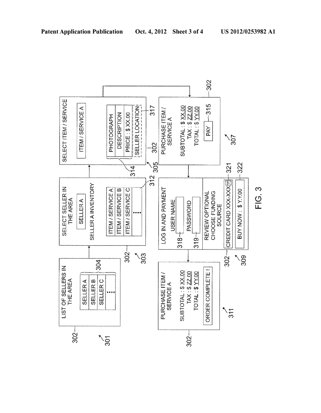 TRANSACTIONS VIA A USER DEVICE IN THE PROXIMITY OF A SELLER - diagram, schematic, and image 04