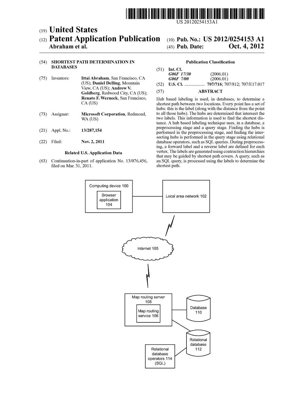 SHORTEST PATH DETERMINATION IN DATABASES - diagram, schematic, and image 01