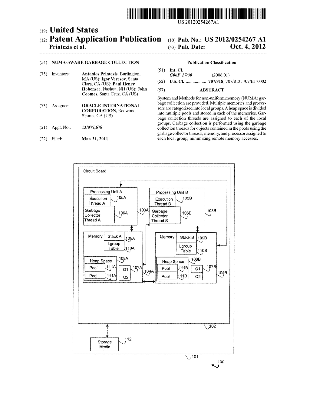 NUMA-AWARE GARBAGE COLLECTION - diagram, schematic, and image 01