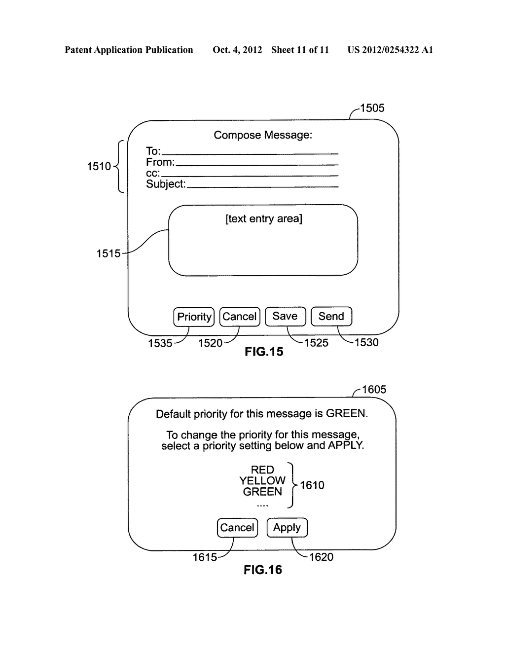 Priority of outbound messages communicated among end user communication     devices - diagram, schematic, and image 12