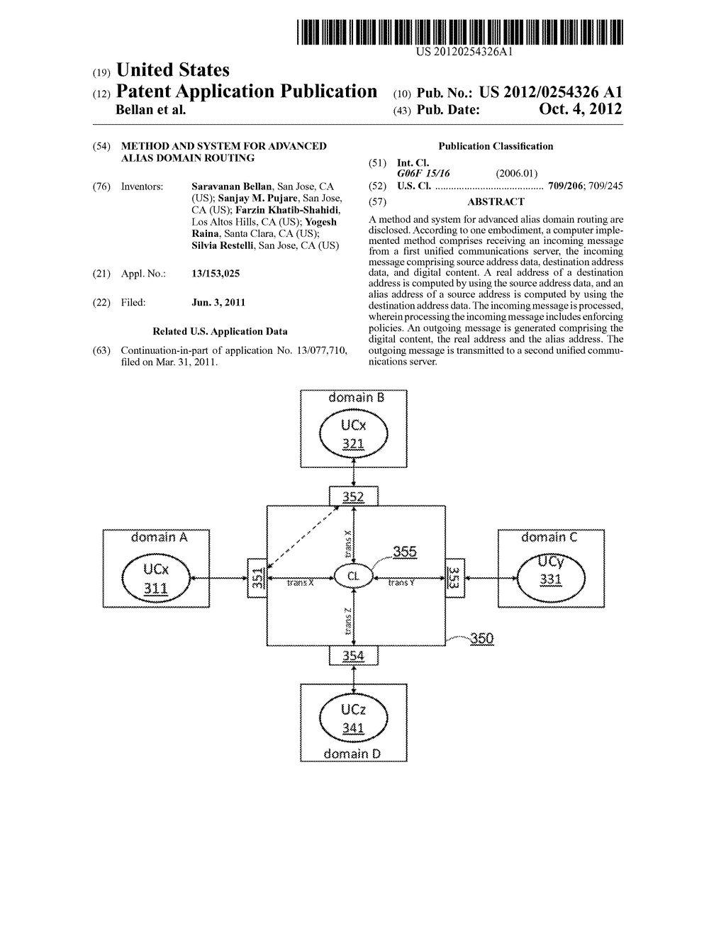 METHOD AND SYSTEM FOR ADVANCED ALIAS DOMAIN ROUTING - diagram, schematic, and image 01
