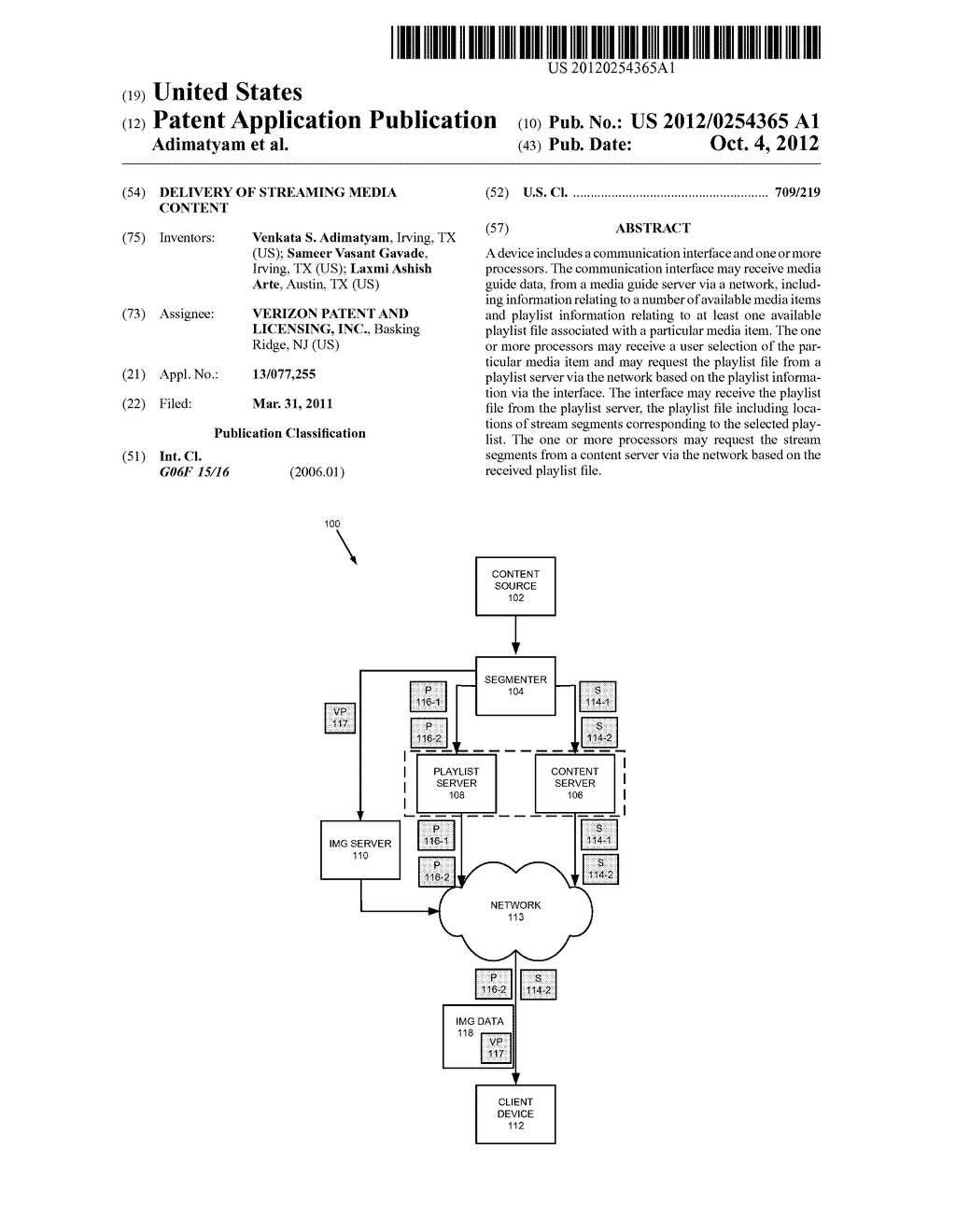 DELIVERY OF STREAMING MEDIA CONTENT - diagram, schematic, and image 01