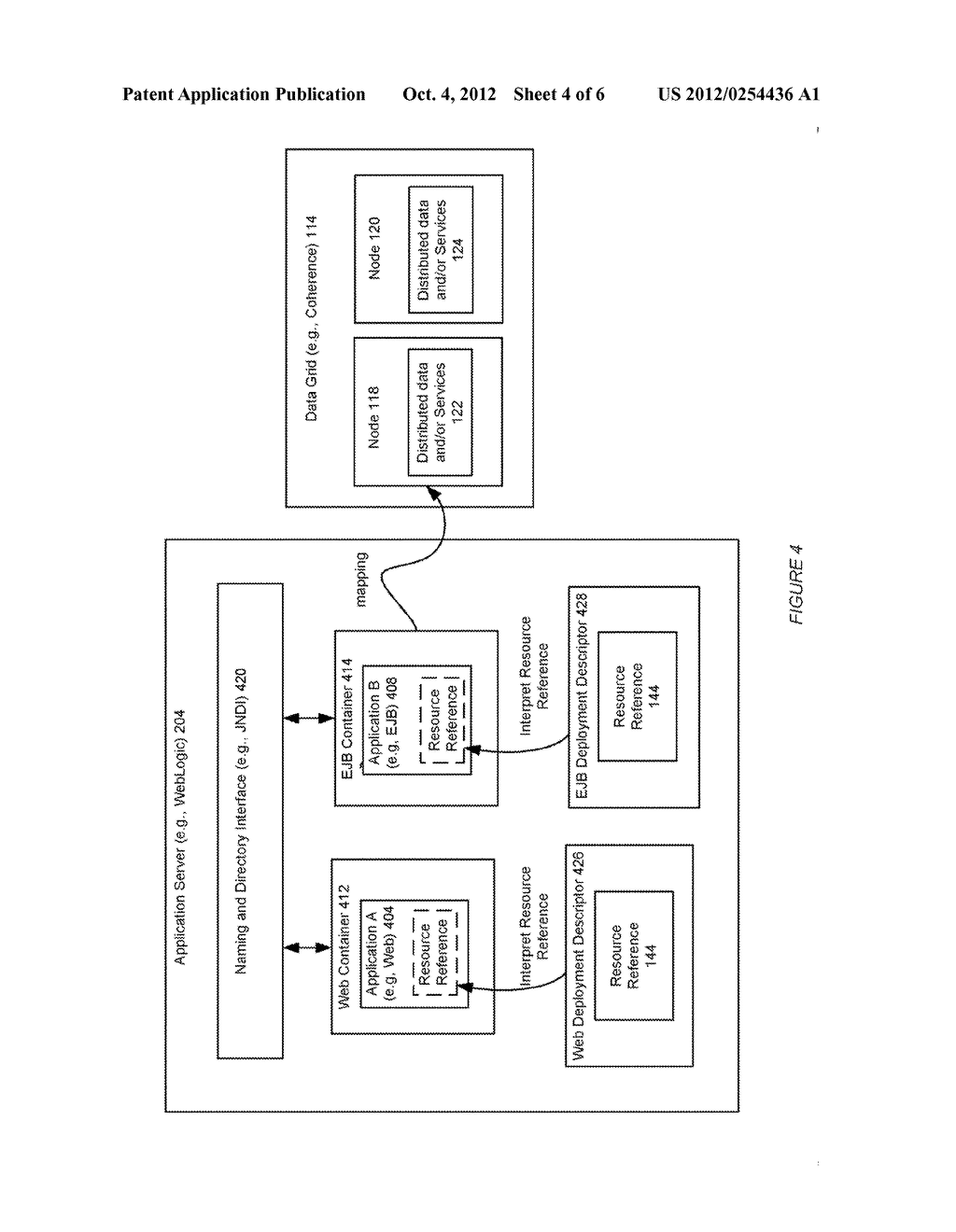 INTEGRATION OF AN APPLICATION SERVER AND DATA GRID - diagram, schematic, and image 05