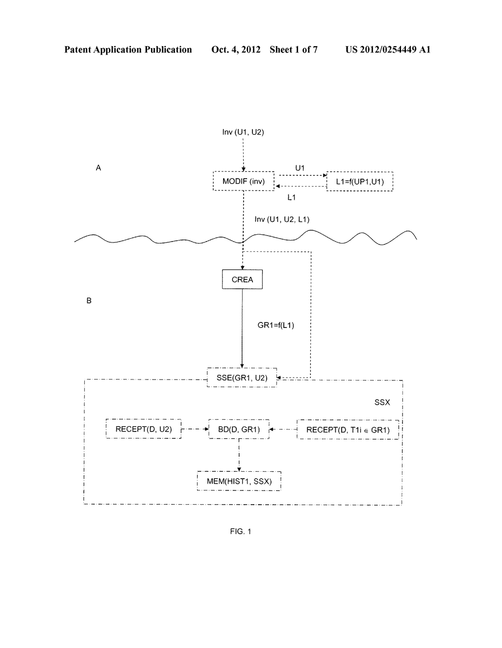 CONTROLLING A DATA EXCHANGE SESSION BETWEEN TERMINALS OF A FIRST USER AND     AT LEAST ONE TERMINAL OF A SECOND USER - diagram, schematic, and image 02