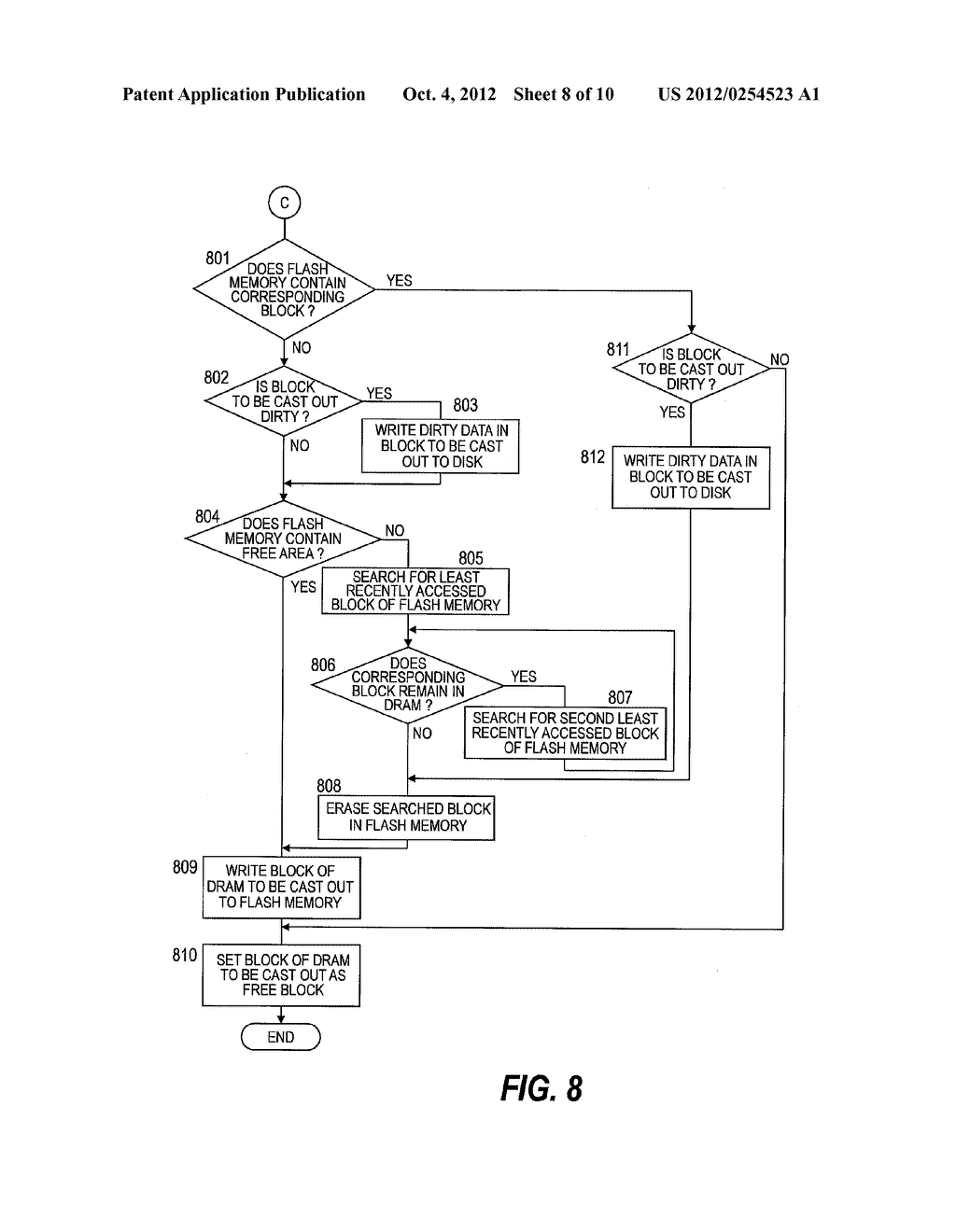 STORAGE SYSTEM WHICH UTILIZES TWO KINDS OF MEMORY DEVICES AS ITS CACHE     MEMORY AND METHOD OF CONTROLLING THE STORAGE SYSTEM - diagram, schematic, and image 09