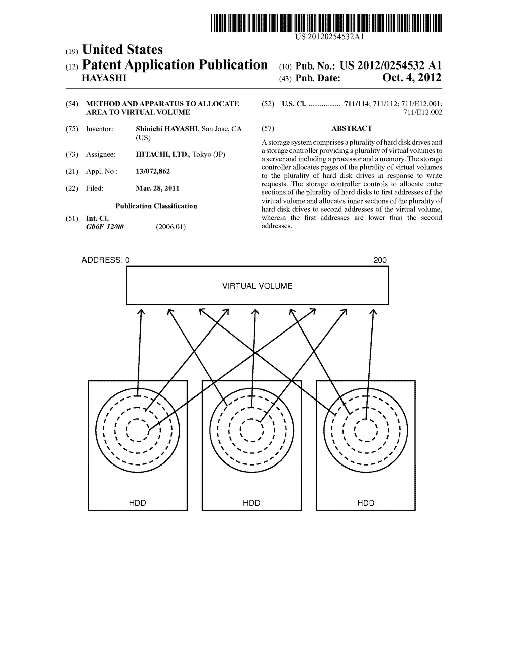 METHOD AND APPARATUS TO ALLOCATE AREA TO VIRTUAL VOLUME - diagram, schematic, and image 01