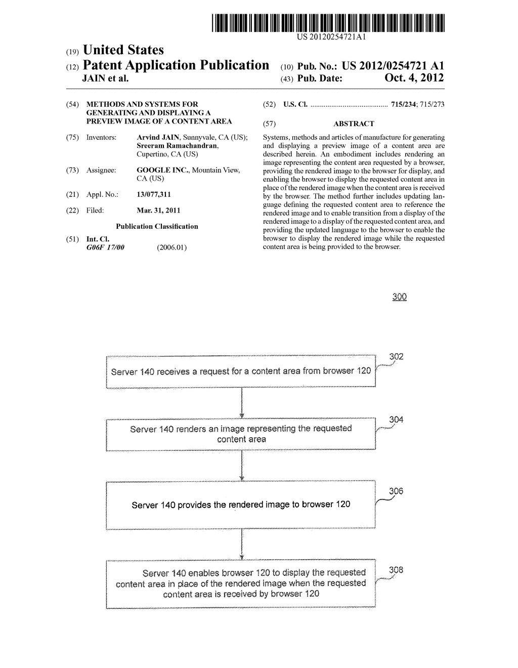 METHODS AND SYSTEMS FOR GENERATING AND DISPLAYING A PREVIEW IMAGE OF A     CONTENT AREA - diagram, schematic, and image 01
