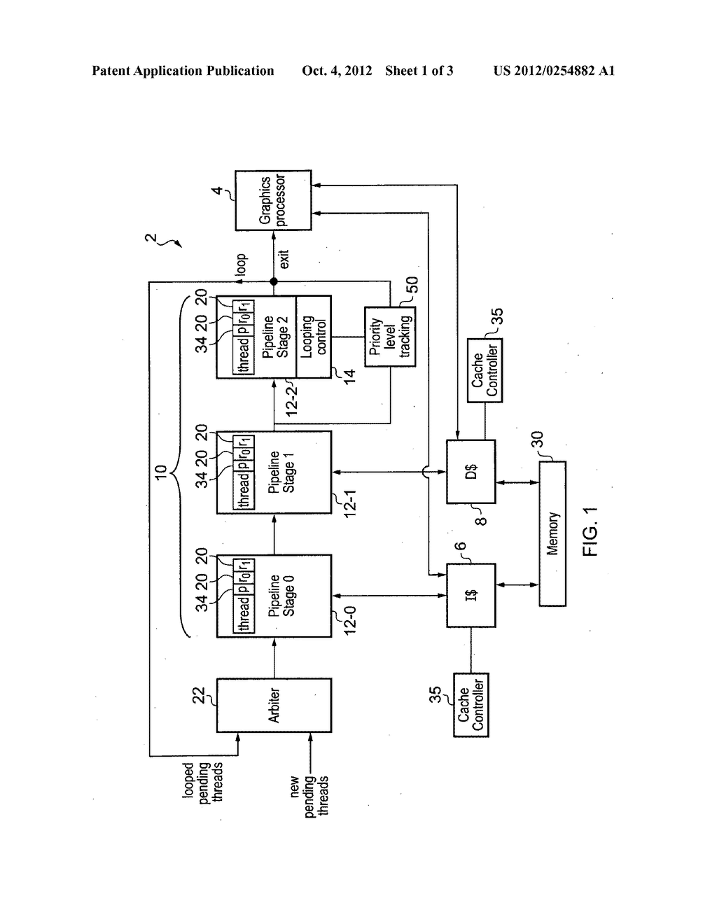 Controlling priority levels of pending threads awaiting processing - diagram, schematic, and image 02