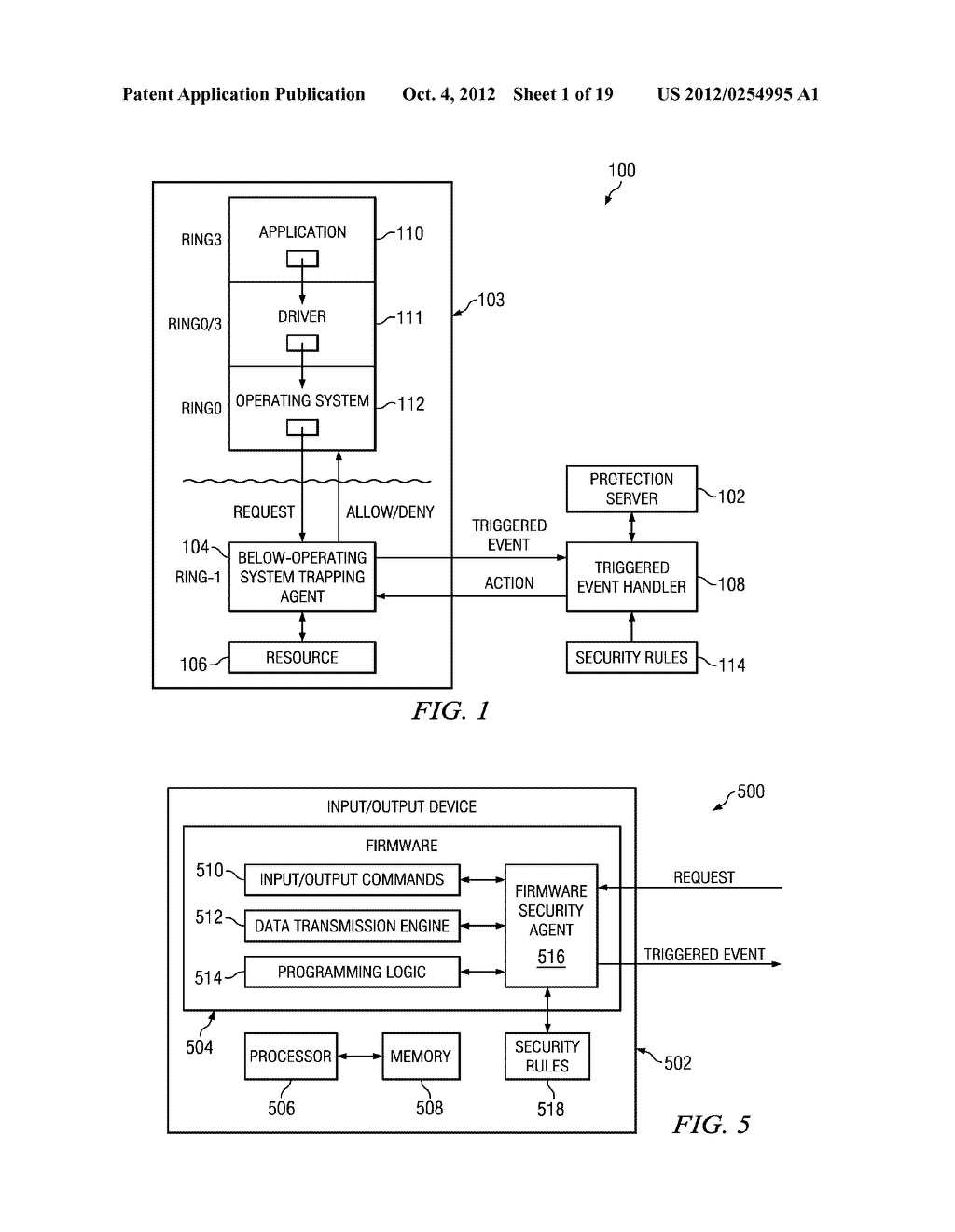 SYSTEM AND METHOD FOR BELOW-OPERATING SYSTEM TRAPPING AND SECURING LOADING     OF CODE INTO MEMORY - diagram, schematic, and image 02