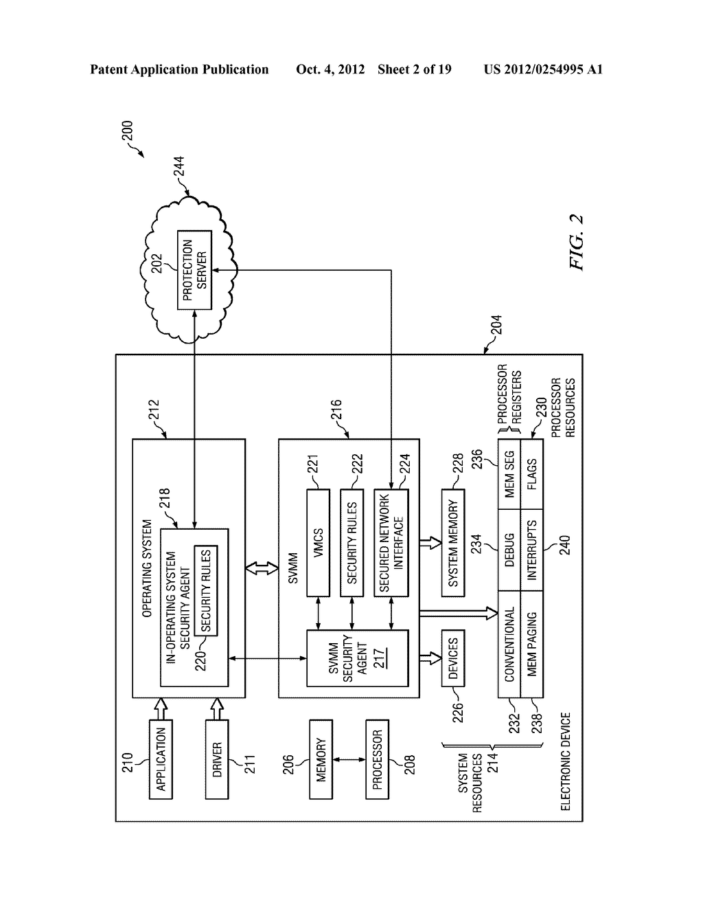 SYSTEM AND METHOD FOR BELOW-OPERATING SYSTEM TRAPPING AND SECURING LOADING     OF CODE INTO MEMORY - diagram, schematic, and image 03