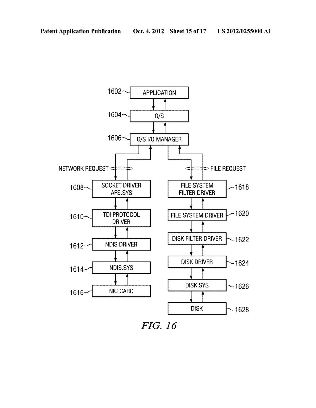 SYSTEM AND METHOD FOR BELOW-OPERATING SYSTEM TRAPPING AND SECURING OF     INTERDRIVER COMMUNICATION - diagram, schematic, and image 16