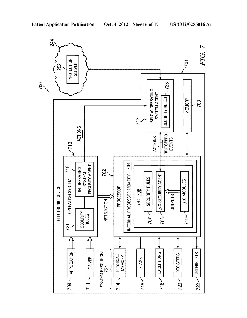 SYSTEM AND METHOD FOR BELOW-OPERATING SYSTEM PROTECTION OF AN OPERATING     SYSTEM KERNEL - diagram, schematic, and image 07