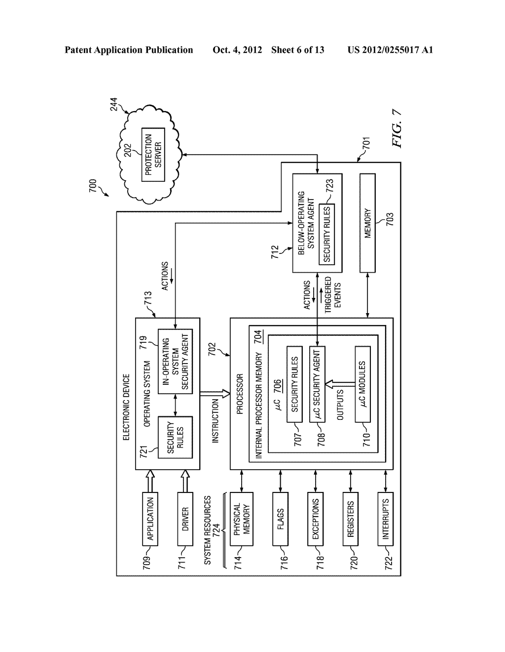 SYSTEM AND METHOD FOR PROVIDING A SECURED OPERATING SYSTEM EXECUTION     ENVIRONMENT - diagram, schematic, and image 07