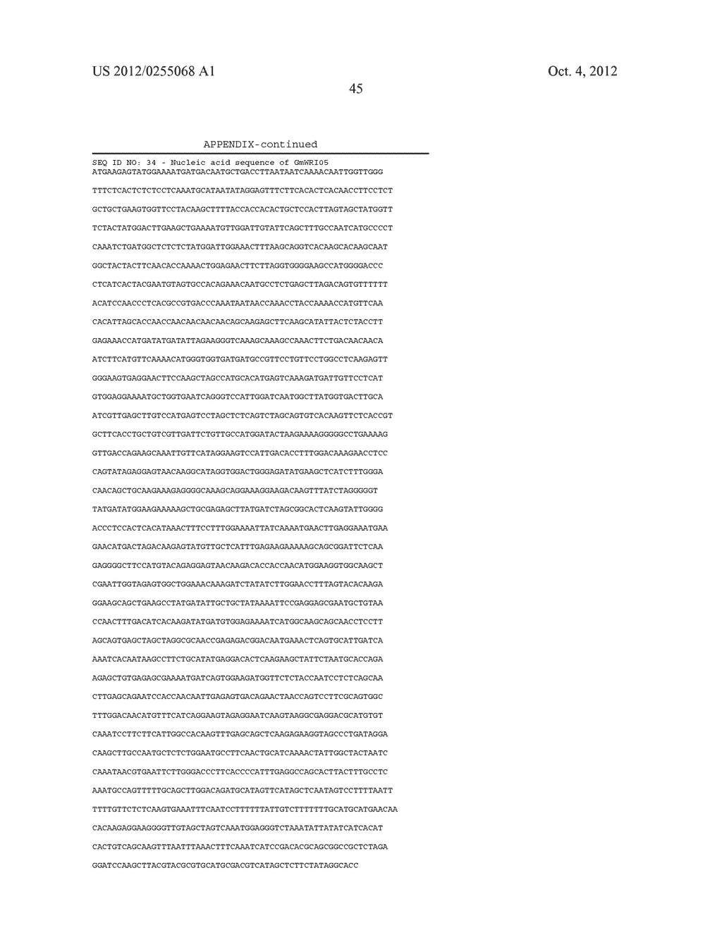 NUCLEIC ACID MOLECULES ENCODING WRINKLED1-LIKE POLYPEPTIDES AND METHODS OF     USE IN PLANTS - diagram, schematic, and image 54