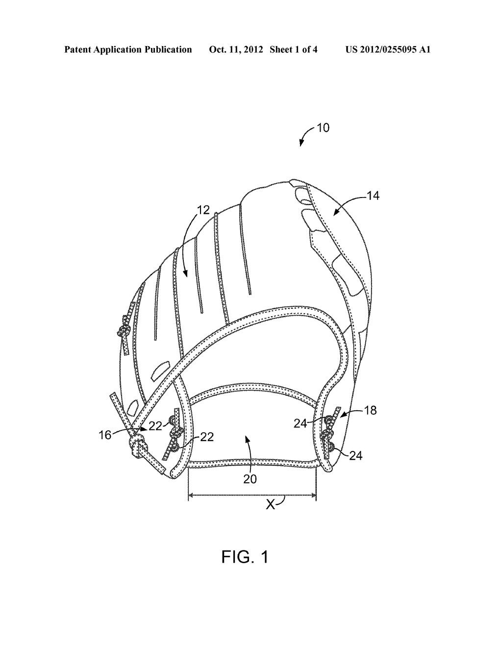 BALL GLOVE WITH ADJUSTABLE AND CUSTOMIZABLE STRAP - diagram, schematic, and image 02