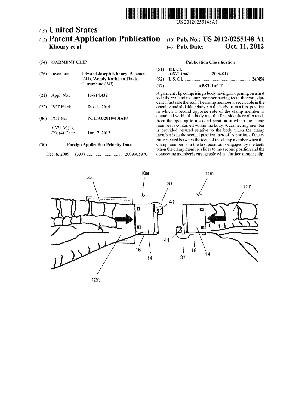 GARMENT CLIP - diagram, schematic, and image 01