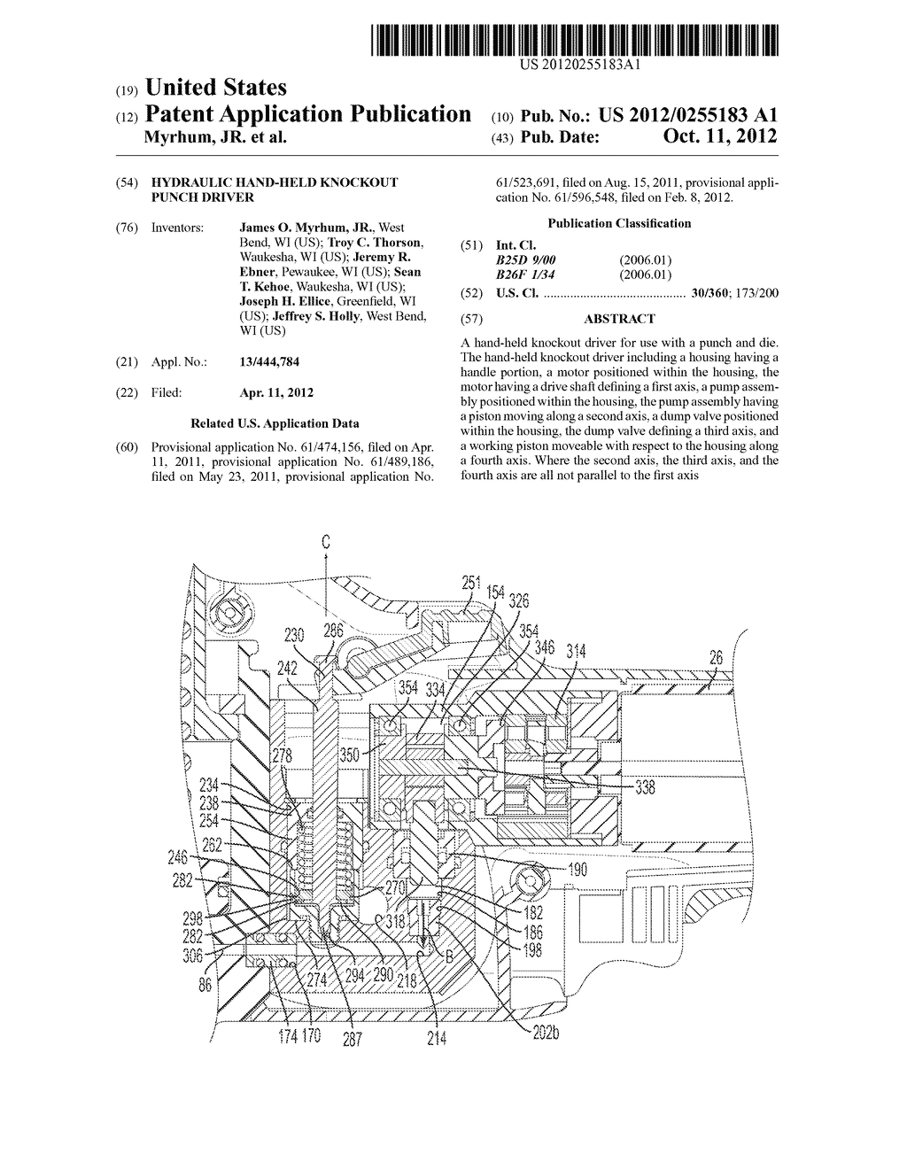 HYDRAULIC HAND-HELD KNOCKOUT PUNCH DRIVER - diagram, schematic, and image 01