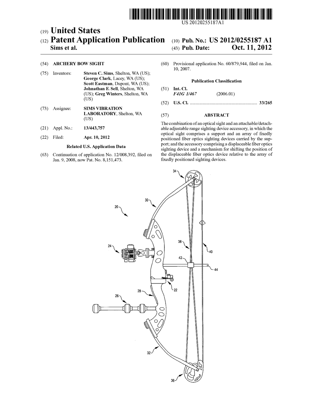 Archery Bow Sight - diagram, schematic, and image 01