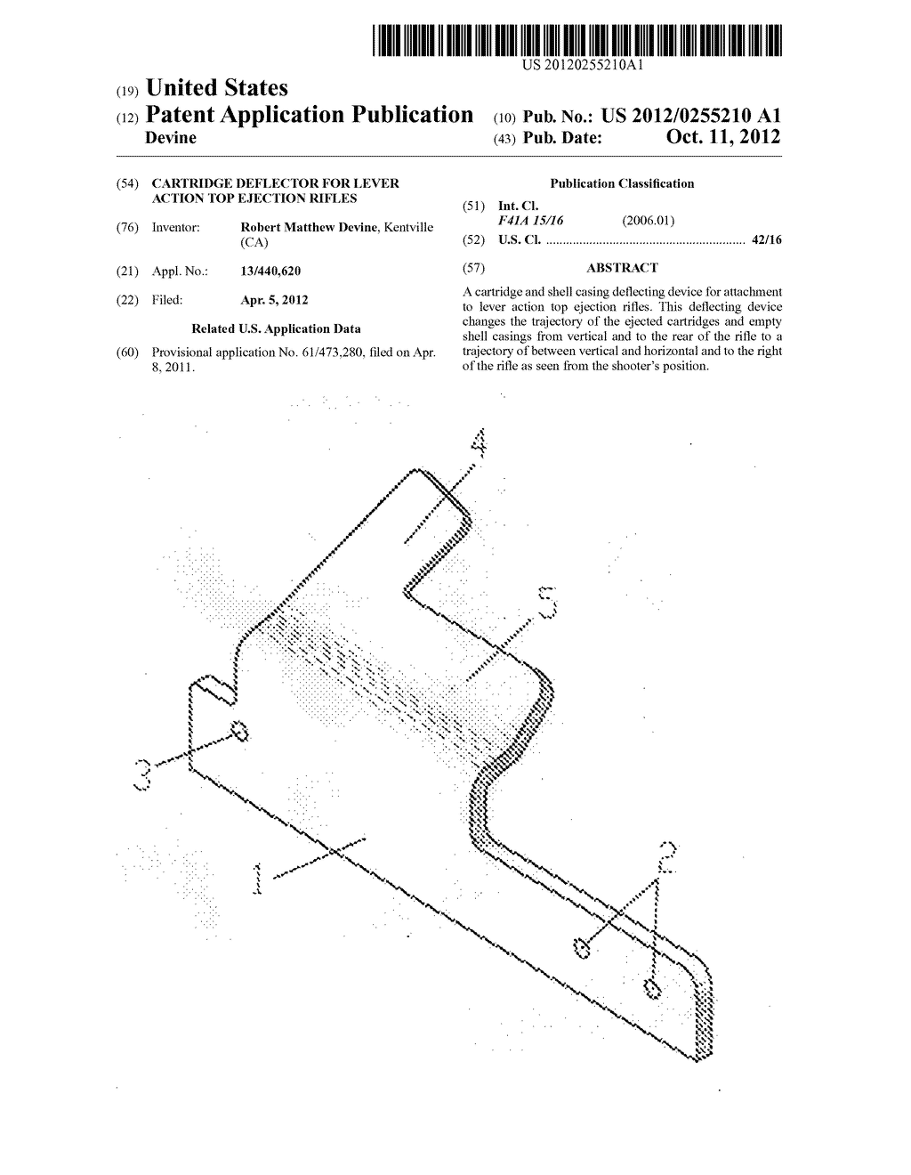 Cartridge Deflector For Lever Action Top Ejection Rifles - diagram, schematic, and image 01