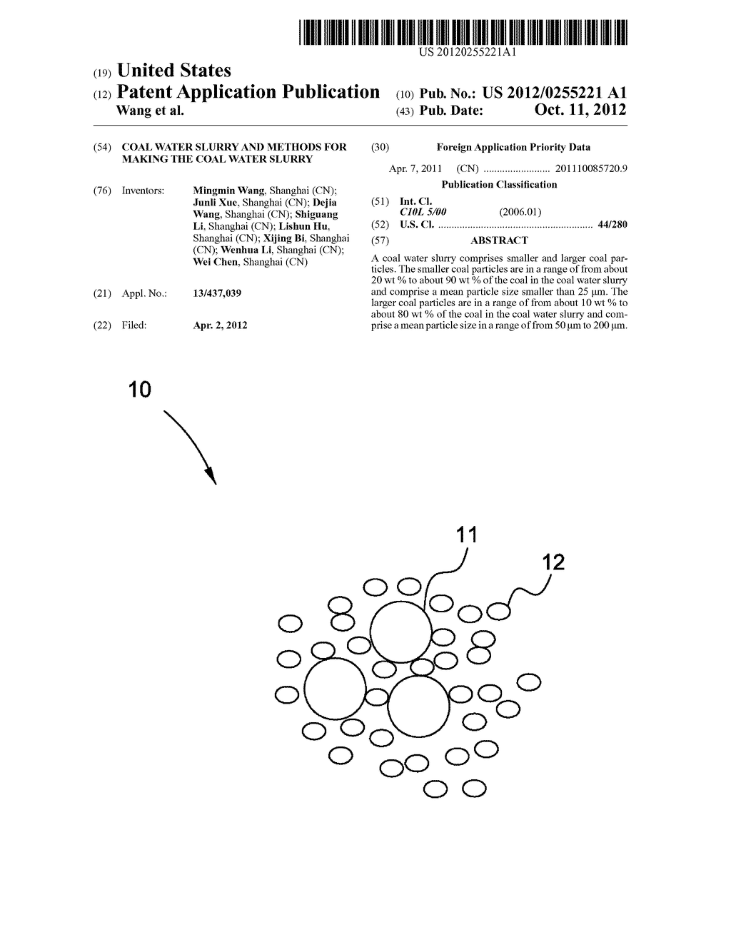 COAL WATER SLURRY AND METHODS FOR MAKING THE COAL WATER SLURRY - diagram, schematic, and image 01