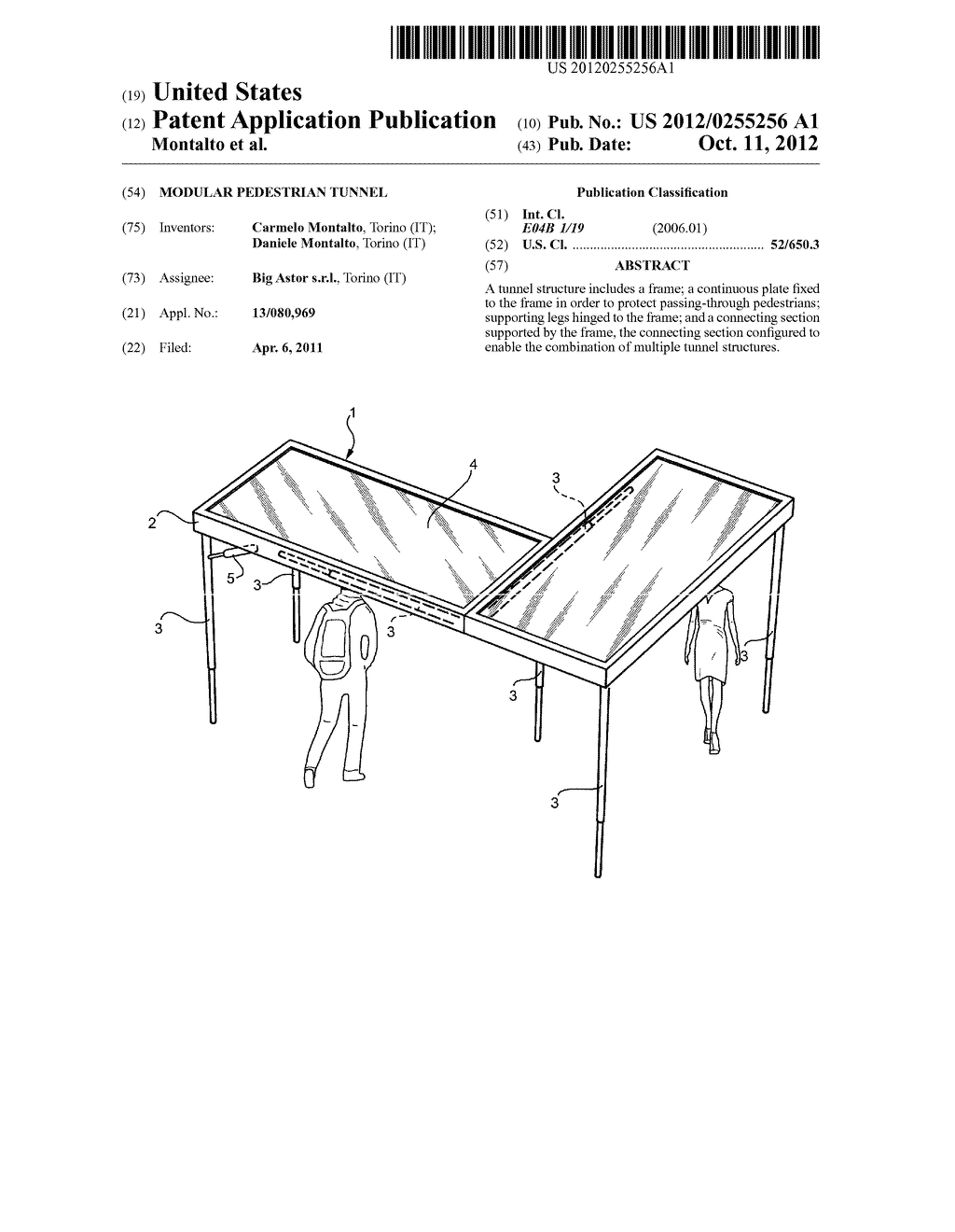 MODULAR PEDESTRIAN TUNNEL - diagram, schematic, and image 01