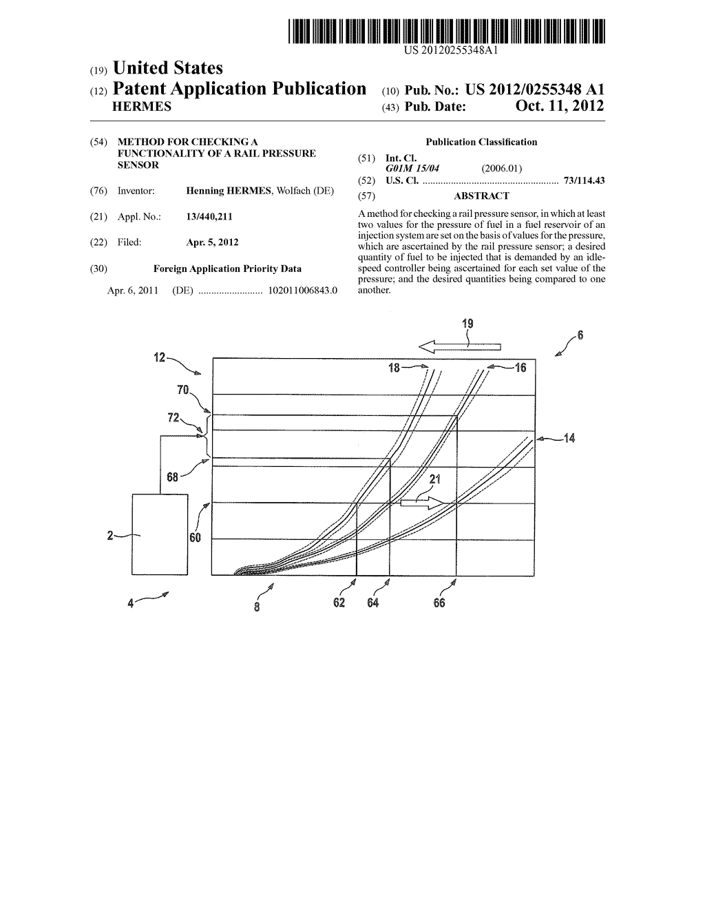 METHOD FOR CHECKING A FUNCTIONALITY OF A RAIL PRESSURE SENSOR - diagram, schematic, and image 01