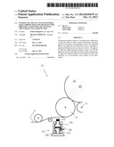 Winding Section in a Slitter Winder for a Fibrous Web and Apparatus for     Bringing a Fastening Means onto the Surface of a Partial Web diagram and image