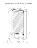 BATTERY-POWERED MOTORIZED WINDOW TREATMENT HAVING A SERVICE POSITION diagram and image