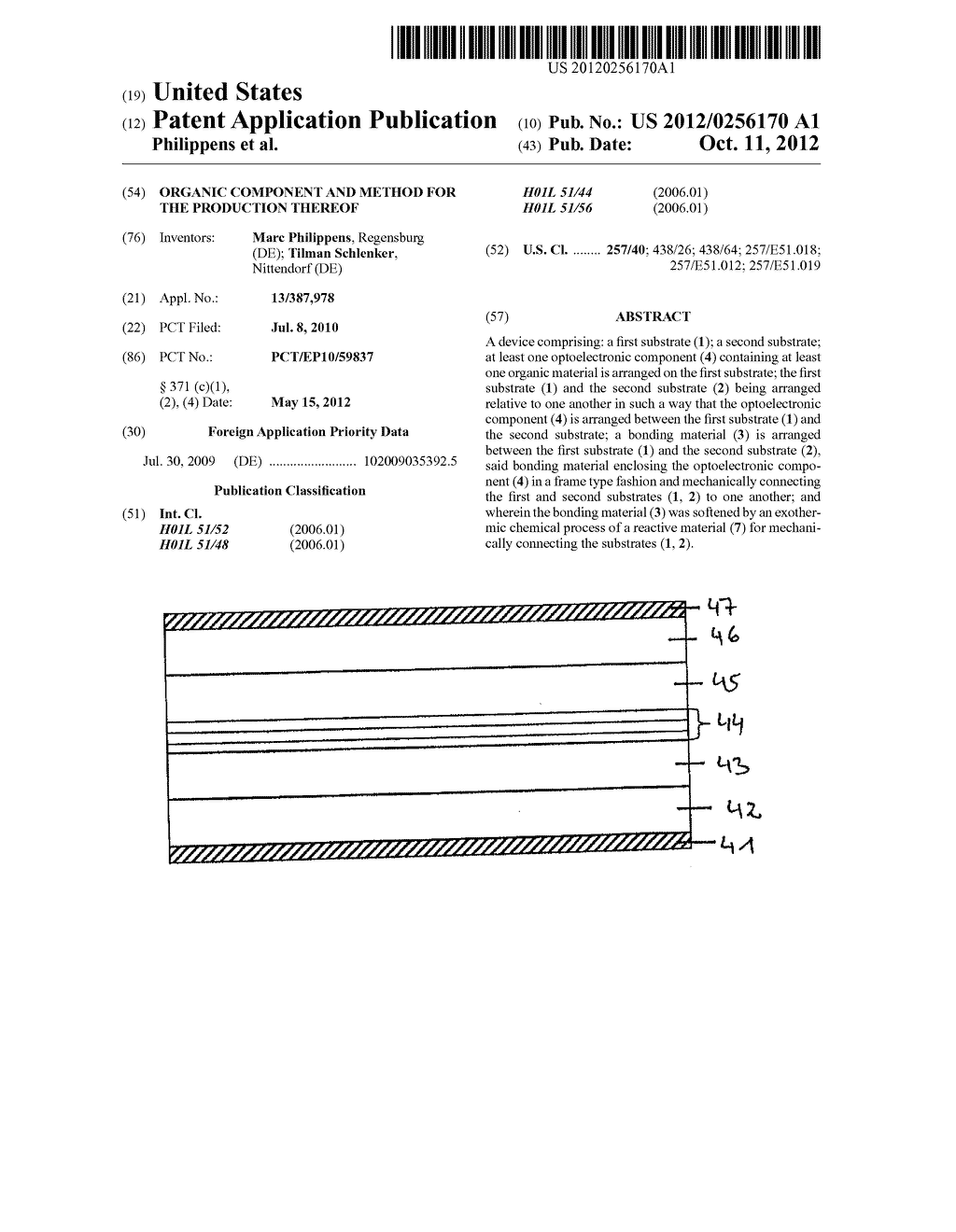 Organic Component and Method for the Production Thereof - diagram, schematic, and image 01