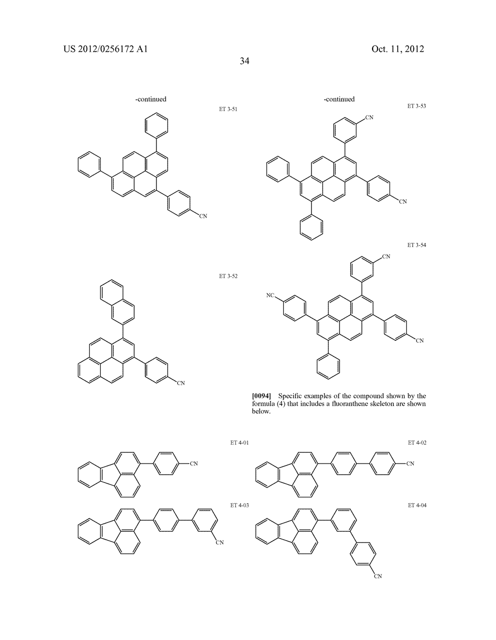 ORGANIC ELECTROLUMINESCENCE DEVICE - diagram, schematic, and image 36