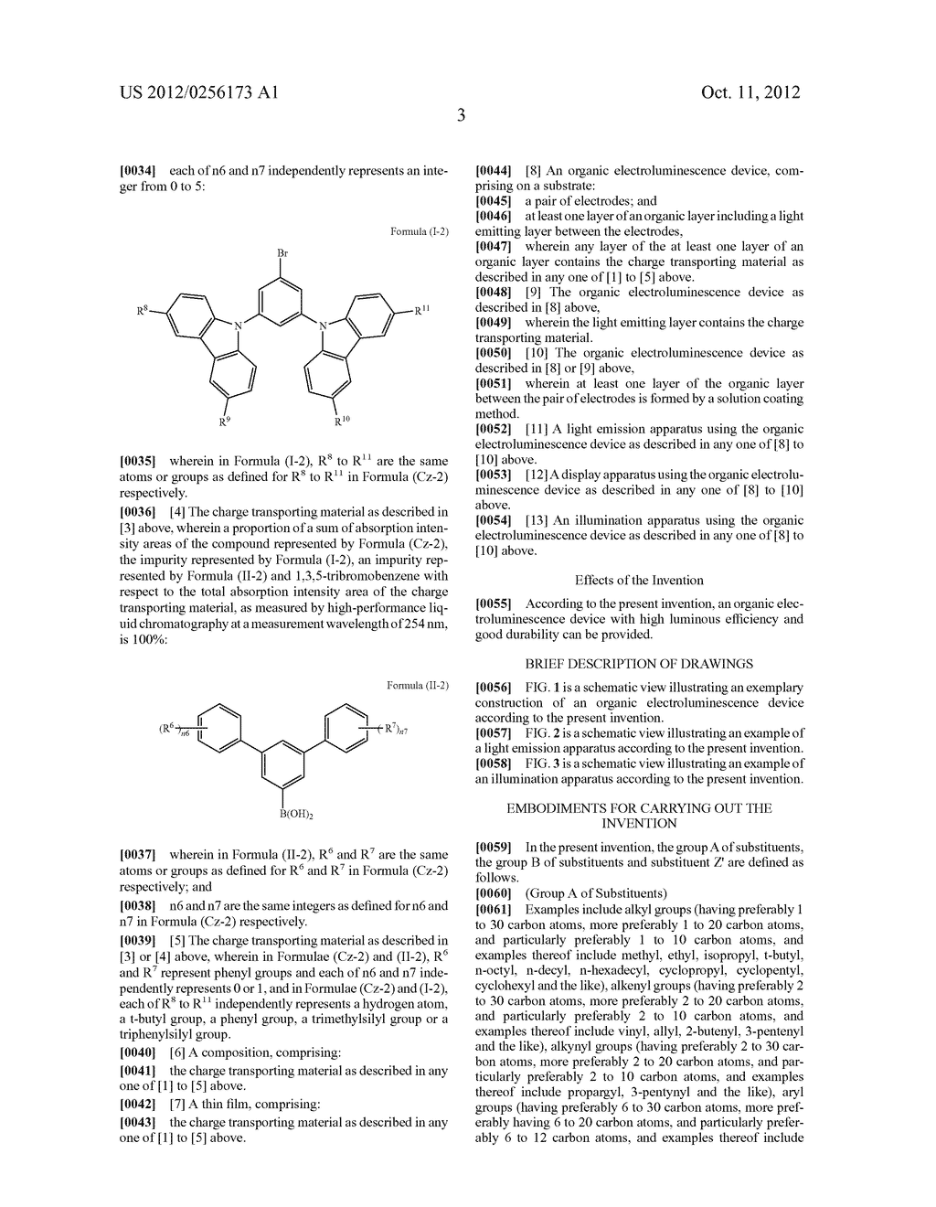 CHARGE TRANSPORTING MATERIAL AND ORGANIC ELECTROLUMINESCENCE DEVICE - diagram, schematic, and image 05