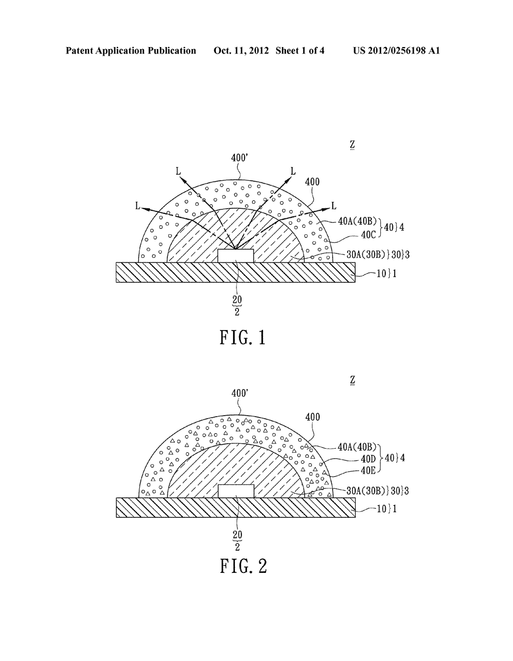 LED PACKAGE STRUCTURE FOR INCREASING THE LIGHT UNIFORMING EFFECT - diagram, schematic, and image 02