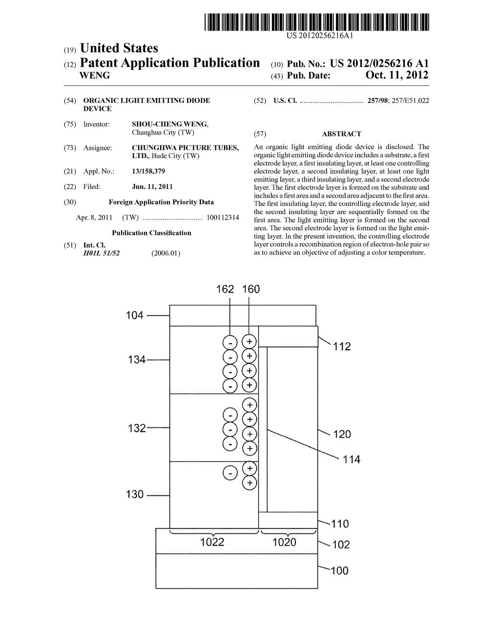 ORGANIC LIGHT EMITTING DIODE DEVICE - diagram, schematic, and image 01