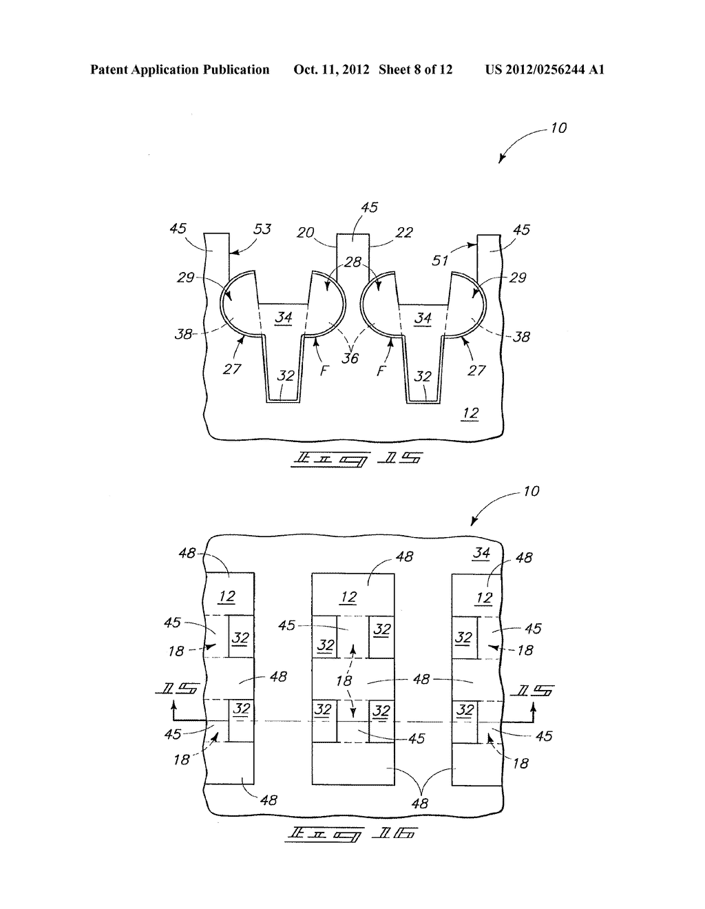 Methods of Forming Field Effect Transistors, Pluralities of Field Effect     Transistors, and DRAM Circuitry Comprising a Plurality of Individual     Memory Cells - diagram, schematic, and image 09