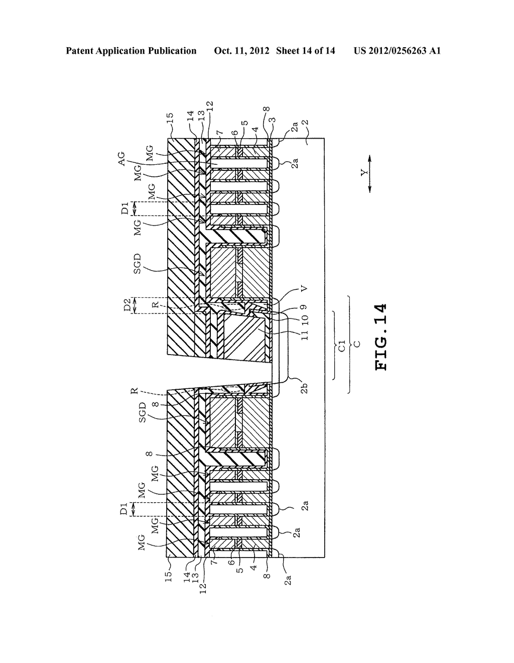 SEMICONDUCTOR STORAGE DEVICE AND METHOD OF MANUFACTURING THE SAME - diagram, schematic, and image 15