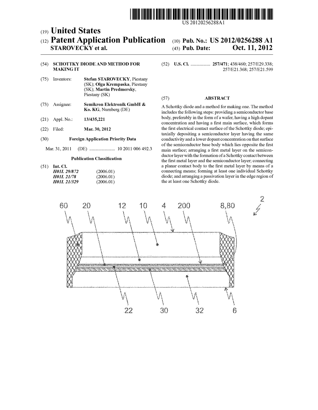 Schottky Diode and Method for Making It - diagram, schematic, and image 01