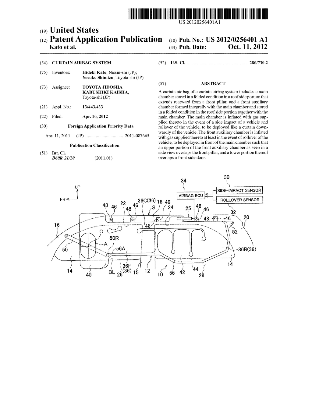 CURTAIN AIRBAG SYSTEM - diagram, schematic, and image 01