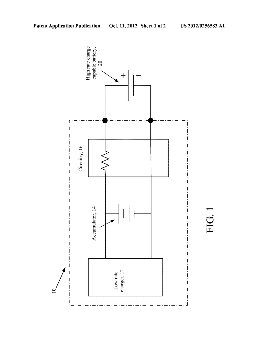 Low Cost Fast Charger with Internal Accumulator and Method - diagram, schematic, and image 02