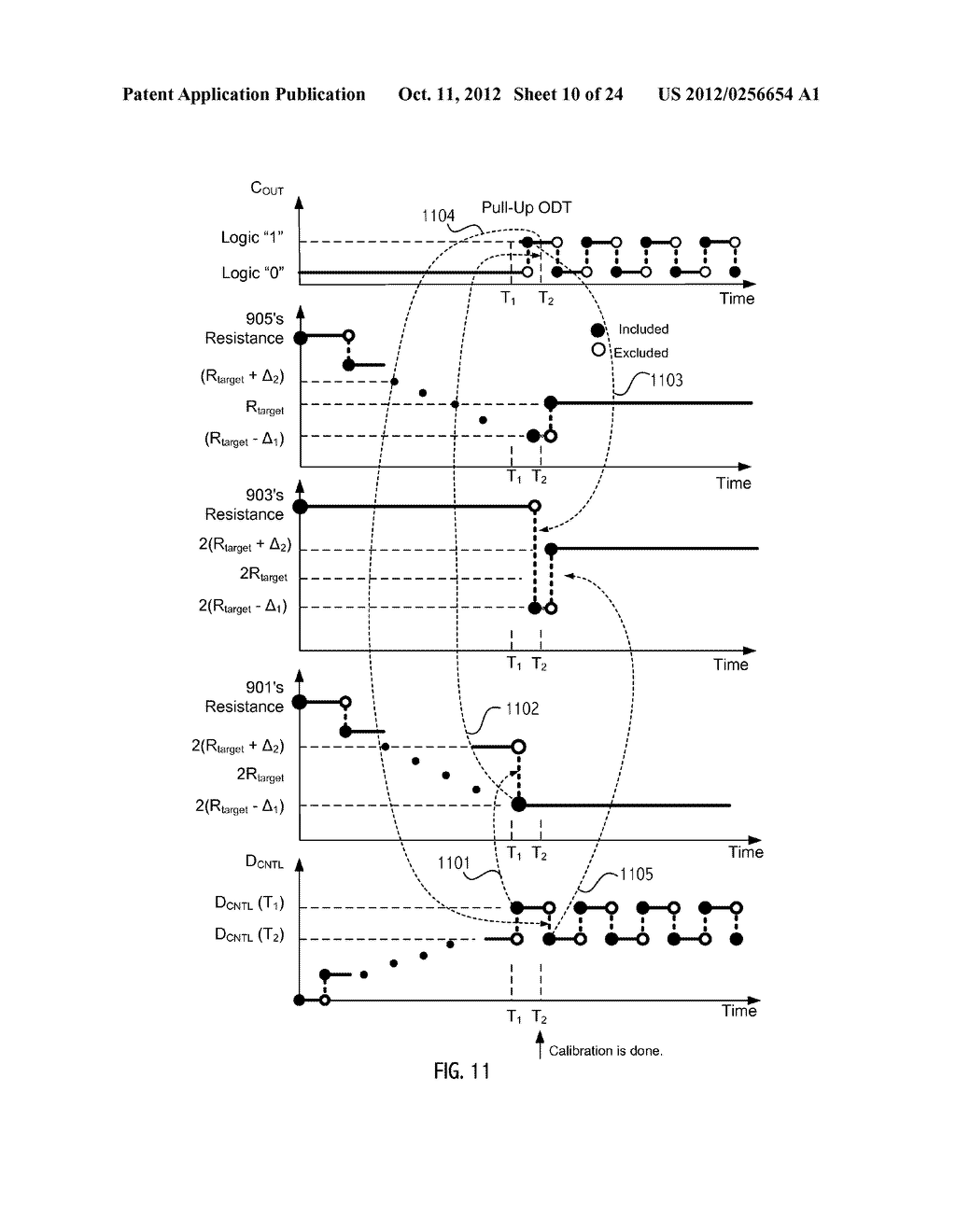 REAL TIME AVERAGED IMPEDANCE CALIBRATION FOR ON-DIE TERMINATION - diagram, schematic, and image 11