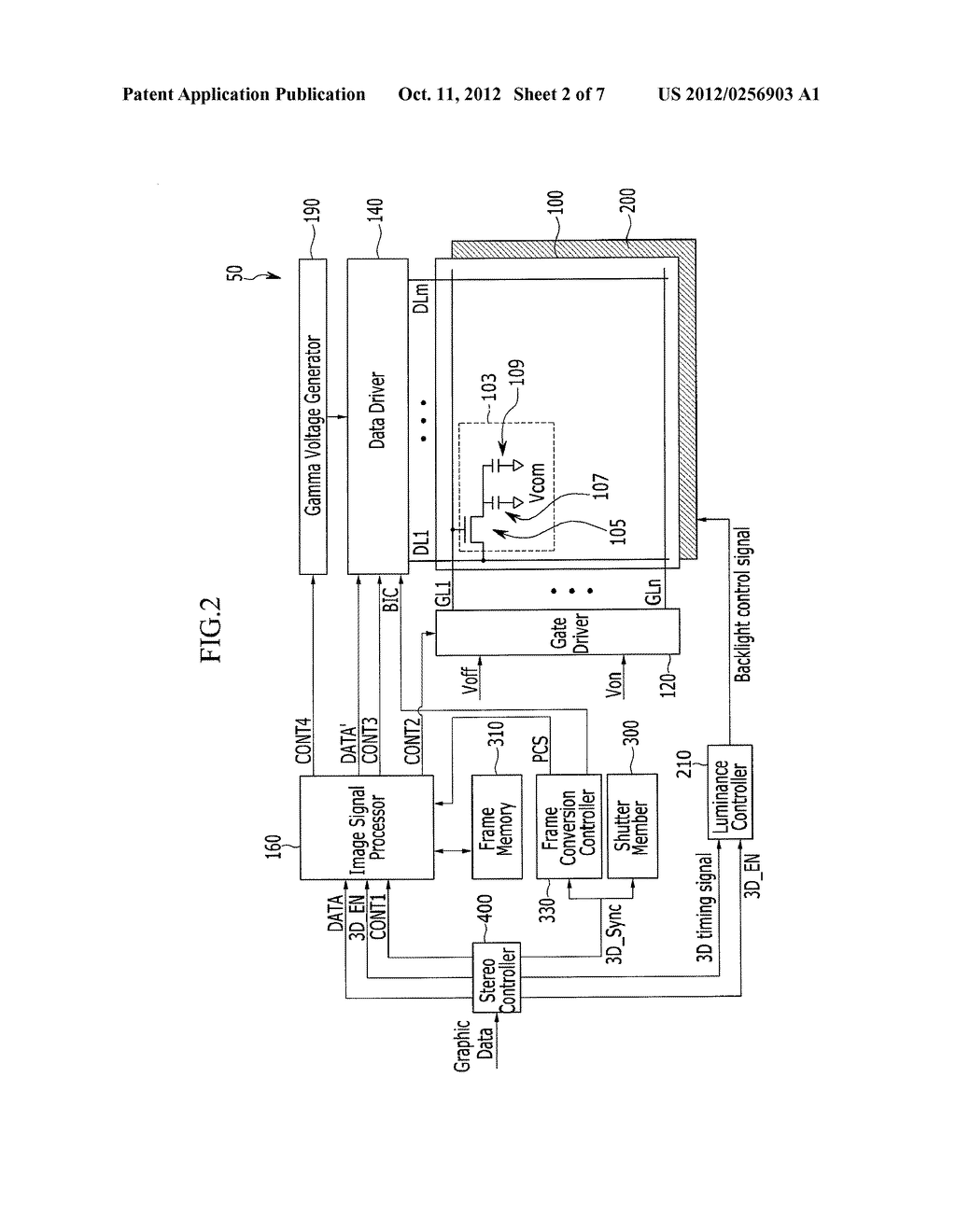 THREE DIMENSIONAL IMAGE DISPLAY DEVICE AND A METHOD OF DRIVING THE SAME - diagram, schematic, and image 03